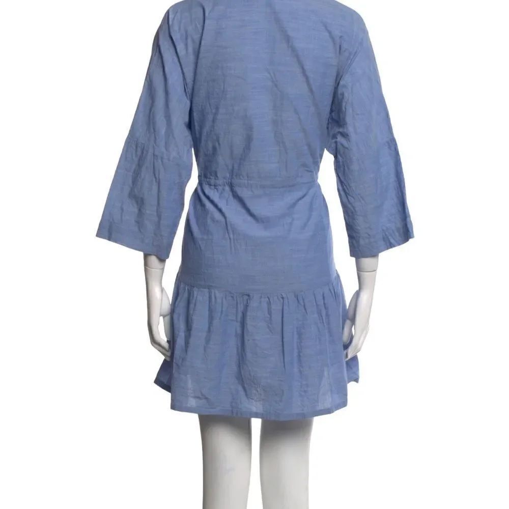 Joie Mini Dress Colorblock Pattern Blue Size Large - Picture 3 of 8